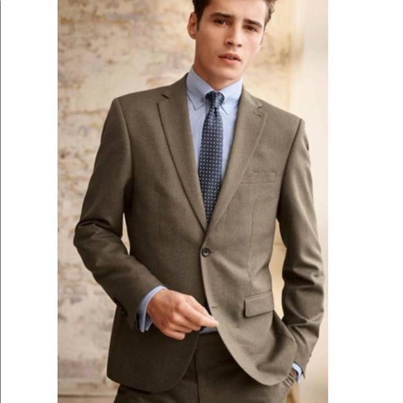 Other - 🔥HOST PICK🔥Taupe Textured Slim Fit Suit Set